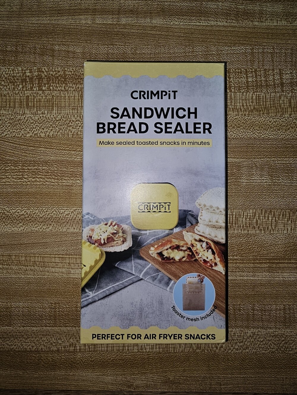 Crimp It Yellow Sandwich Bread Sealer - Air Fryer Snack Maker